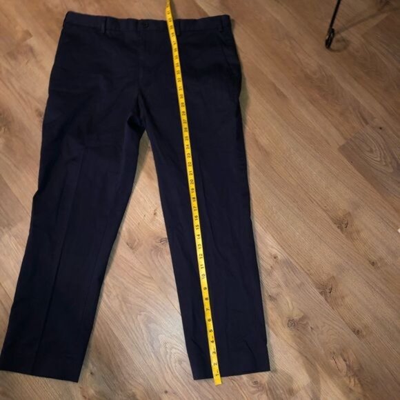 HART SCHAFFNER MARX- MENS BLUE 98% COTTON FLAT FRONT DRESS PANTS SIZE 38X30 - Picture 4 of 6